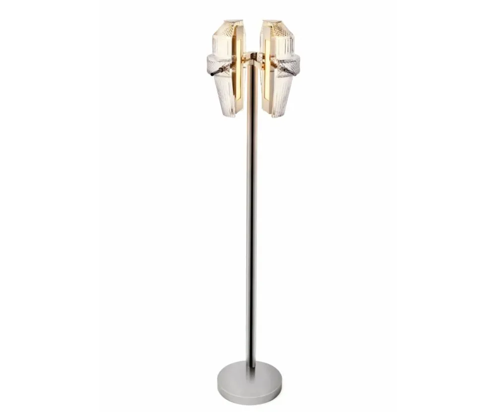 MATRICE NICKEL-PLATED FINISH FLOOR LAMP