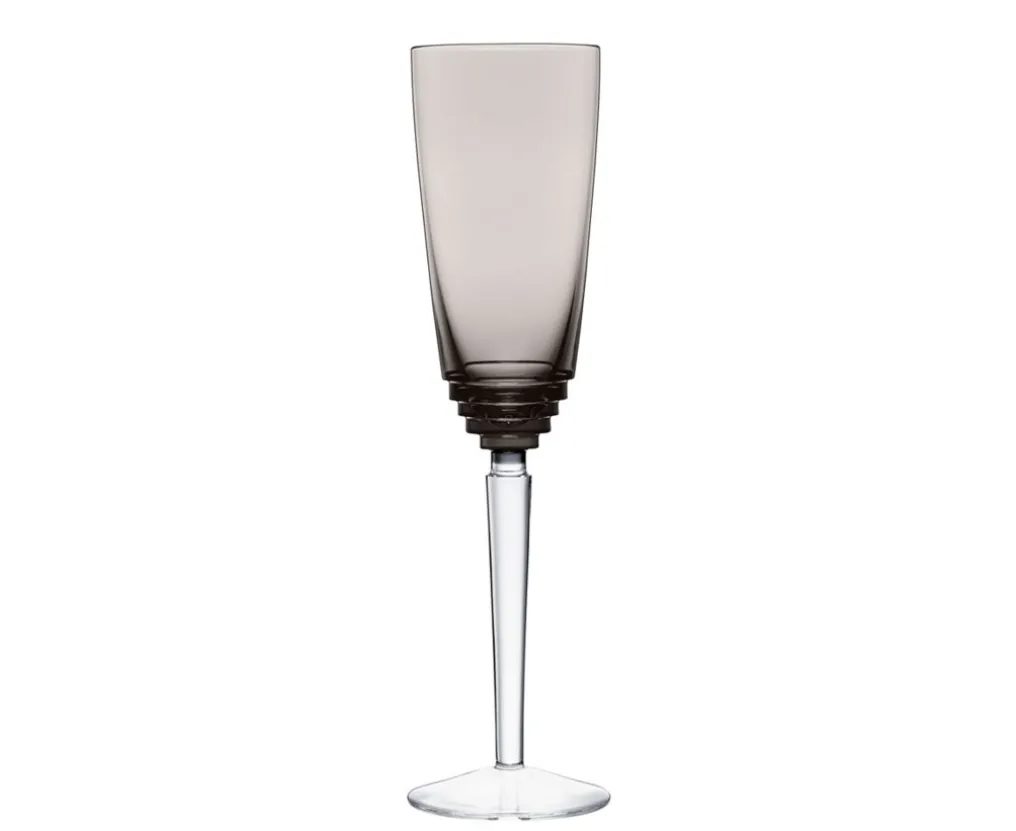 OXYMORE FLANNEL-GREY CHAMPAGNE FLUTE