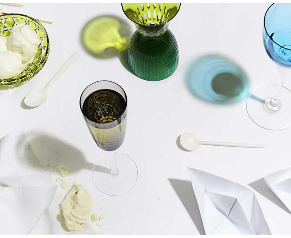 OXYMORE FLANNEL-GREY CHAMPAGNE FLUTE