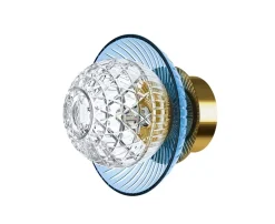 ROYAL 1L SKY-BLUE GOLDEN FINISH IP44 SCONCE CUP