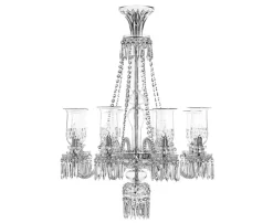ROYAL 8L 850X1100 CHANDELIER PLATINUM RIM APOLLO