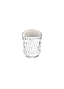 Silver-finished mini portable lamp: discover the Saint-Louis crystal lamp
