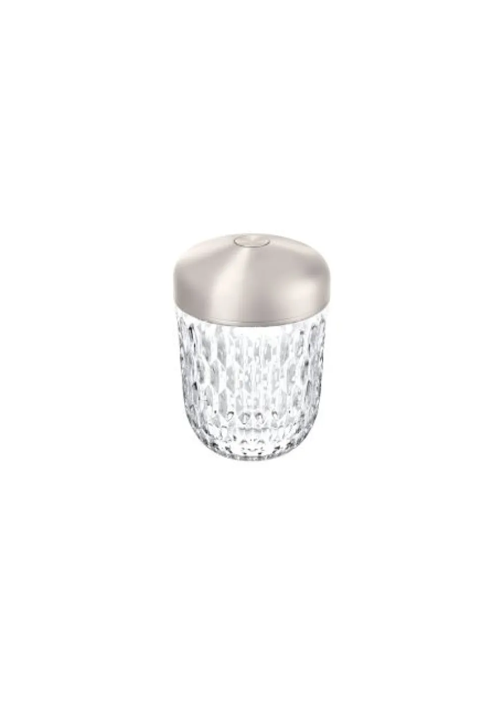 Silver-finished mini portable lamp: discover the Saint-Louis crystal lamp