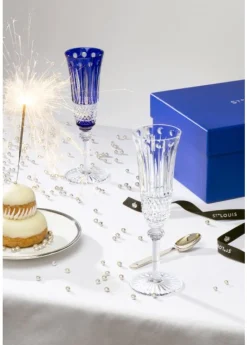 TOMMY DARK-BLUE CHAMPAGNE FLUTE