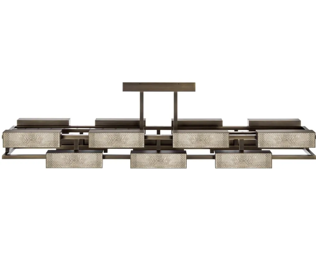 VIBRATION 14L 2000X550 BRONZE FINISH CHANDELIER