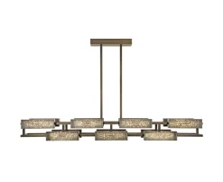 VIBRATION 14L 2000X550 BRONZE FINISH CHANDELIER