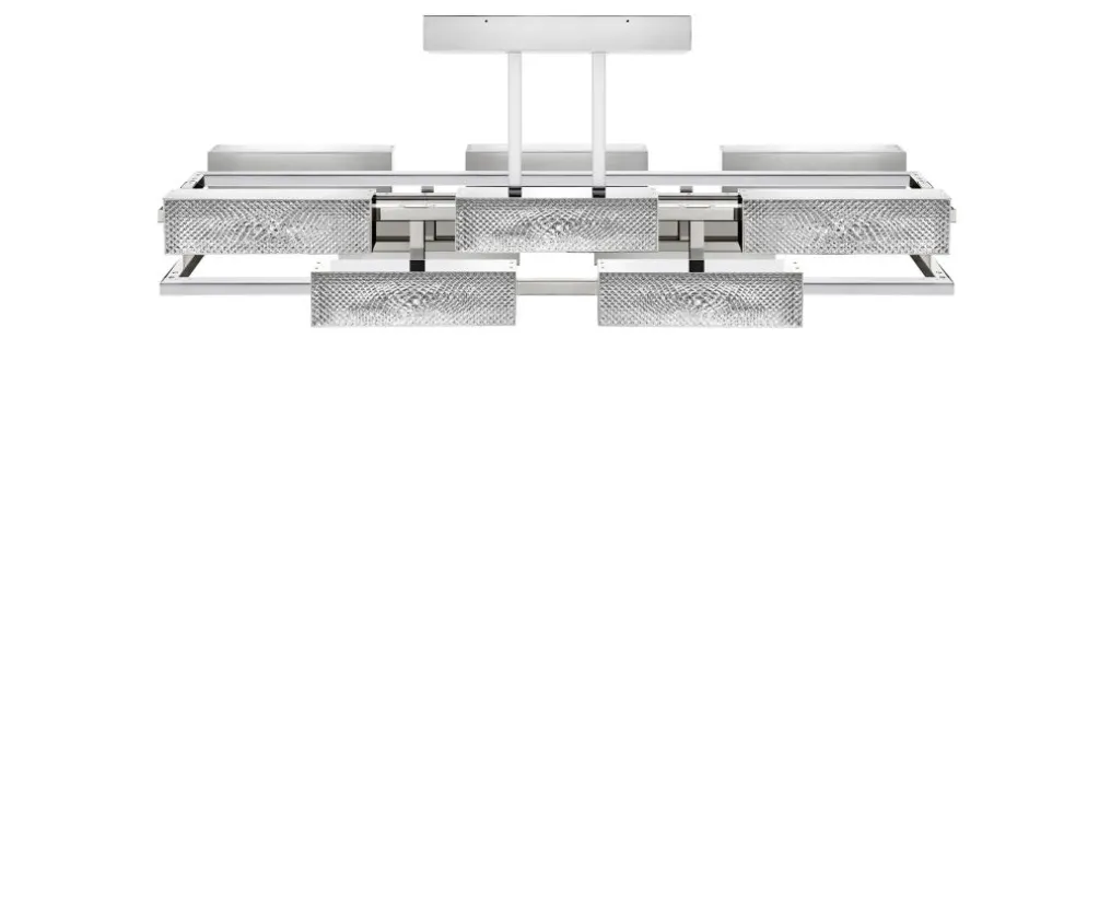 VIBRATION 10L 1400X550 CHROME-PLATED FINISH CHANDELIER