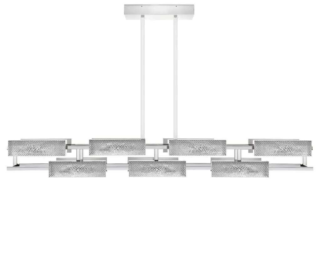 VIBRATION 14L 2000X1150 CHROME-PLATED FINISH CHANDELIER