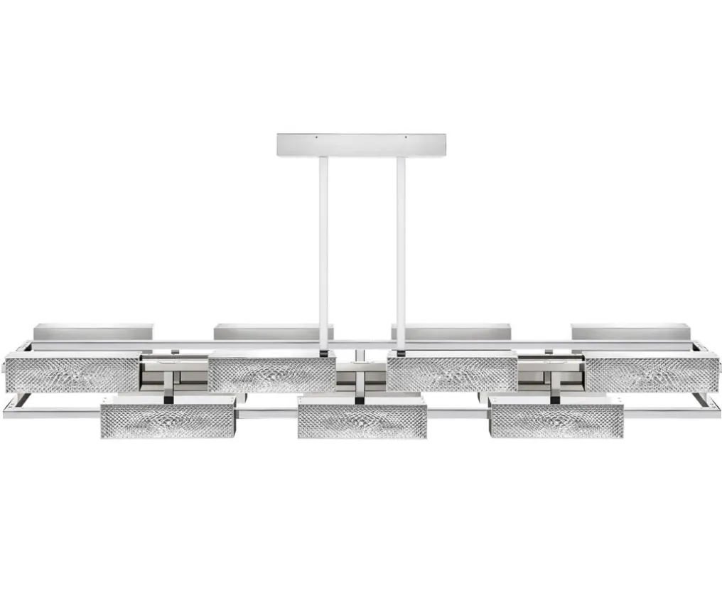 VIBRATION 14L 2000X850 CHROME-PLATED FINISH CHANDELIER