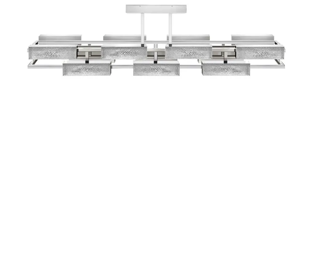 VIBRATION 14L 2000X550 CHROME-PLATED FINISH CHANDELIER