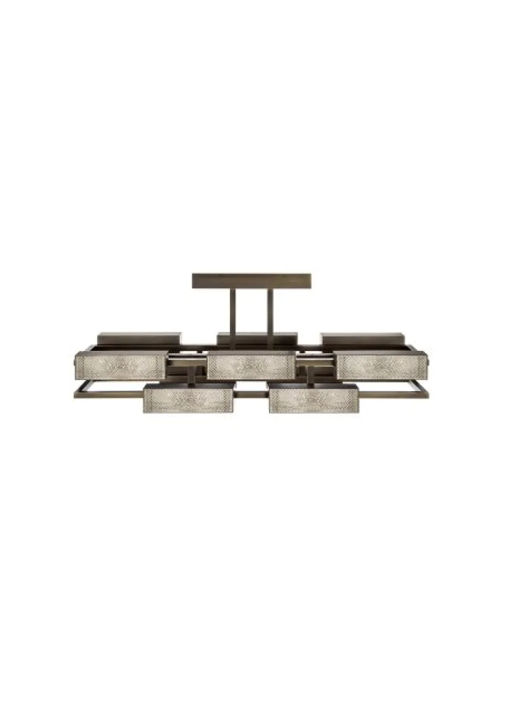 VIBRATION 10L 1400X550 CHROME-PLATED FINISH CHANDELIER
