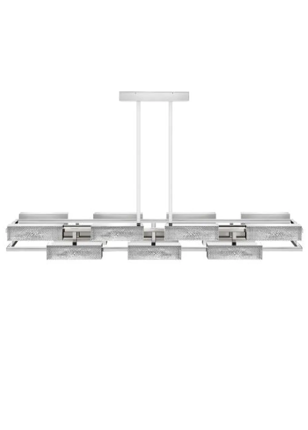 VIBRATION 14L 2000X1150 CHROME-PLATED FINISH CHANDELIER