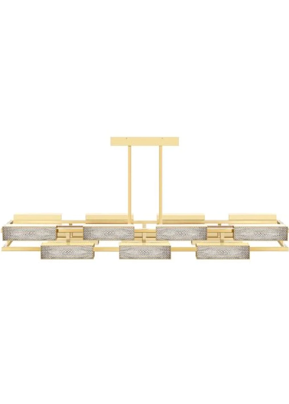 VIBRATION 14L 2000X850 CHROME-PLATED FINISH CHANDELIER