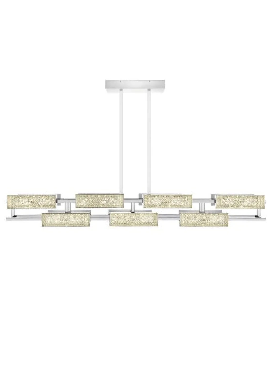 VIBRATION 14L 2000X1150 CHROME-PLATED FINISH CHANDELIER