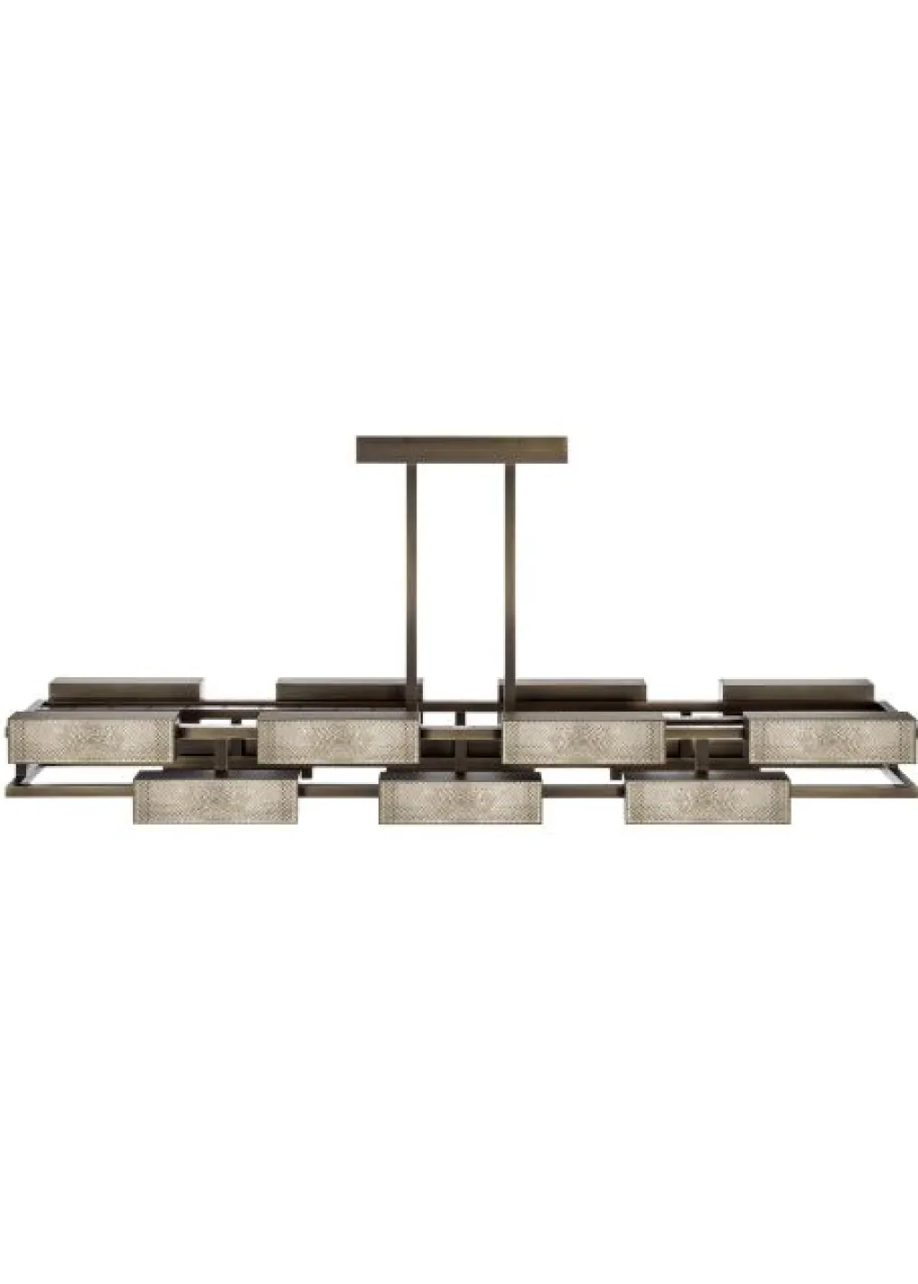 VIBRATION 14L 2000X850 CHROME-PLATED FINISH CHANDELIER