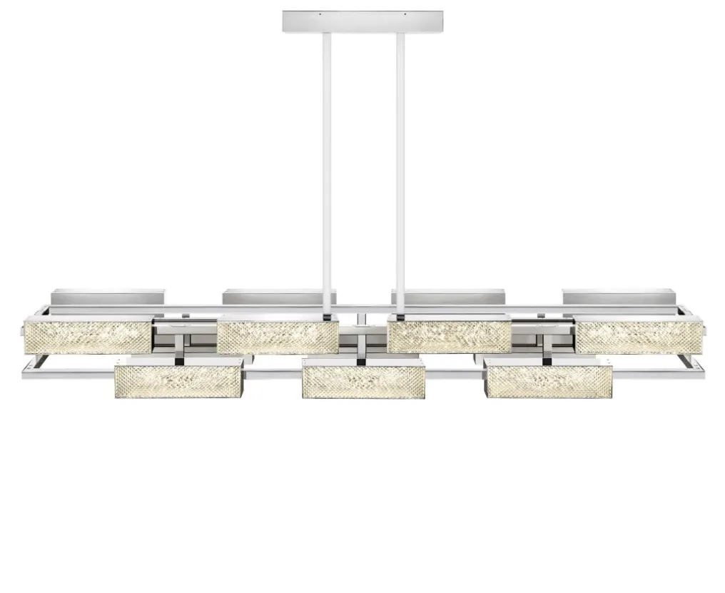 VIBRATION 14L 2000X1150 CHROME-PLATED FINISH CHANDELIER