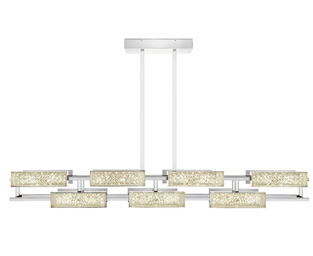 VIBRATION 14L 2000X850 CHROME-PLATED FINISH CHANDELIER