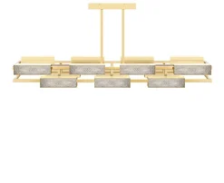 VIBRATION 14L 2000X850 PALE GOLD FINISH CHANDELIER