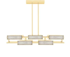VIBRATION 10L 1400X1150 PALE GOLD FINISH CHANELIER
