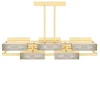 VIBRATION 10L 1400X850  PALE GOLD FINISH CHANDELIER