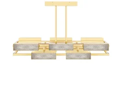 VIBRATION 10L 1400X850 PALE GOLD FINISH CHANDELIER