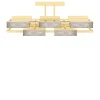 VIBRATION 10L 1400X550 PALE GOLD FINISH CHANDELIER