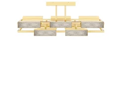 VIBRATION 10L 1400X550 PALE GOLD FINISH CHANDELIER