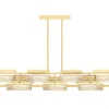 VIBRATION 14L 2000X1150 PALE GOLD FINISH CHANDELIER
