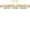 VIBRATION 14L 2000X550 PALE GOLD FINISH CHANDELIER