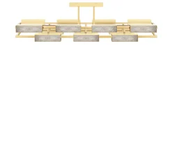 VIBRATION 14L 2000X550 PALE GOLD FINISH CHANDELIER
