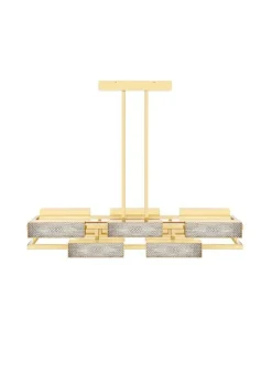 VIBRATION 10L 1400X1150 PALE GOLD FINISH CHANELIER