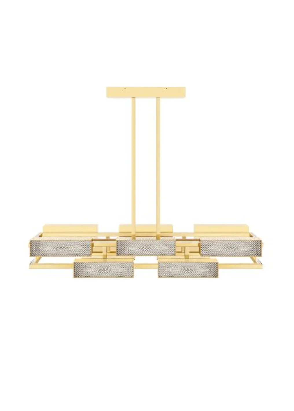VIBRATION 10L 1400X1150 PALE GOLD FINISH CHANELIER