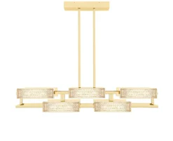 VIBRATION 10L 1400X1150 PALE GOLD FINISH CHANELIER